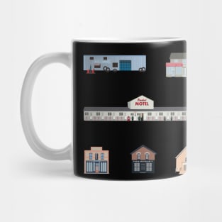 The Schitt's Creek Buildings, from the Rosebud Motel to Rose Apothecary Mug